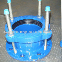 Universal flange adaptor for PVC pipe with DN80-300