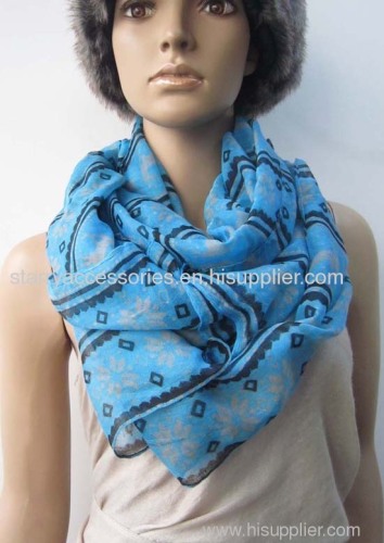 50% polyester 50% acrylic woven scarf
