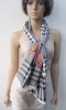 100% cotton embroidered woven scarf