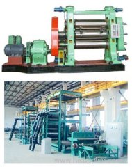 three roller rubber calender