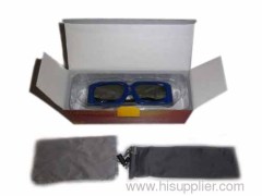Lovely Design White Plastic Actives Shutter 3D Glasses for PC