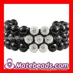 Fashion Shamballa Nialaya Inspired Bracelet With Onyx