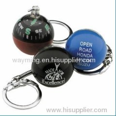 Round Compass Key Chain