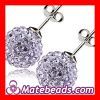 Tresor Paris Lavender Czech Crystal Ball Stud Earrings 10mm