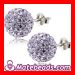 Tresor Paris Lavender Czech Crystal Ball Stud Earrings 10mm