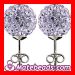 Tresor Paris Lavender Czech Crystal Ball Stud Earrings 10mm