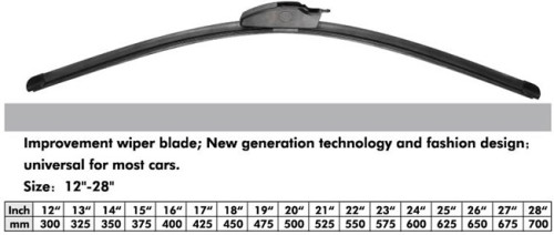 universal flat wiper blade with design of spraying