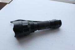 High Power Flashlight, Made of Aluminum, with 180 to 230 Lumens Output, Uses LC18650 Batteries