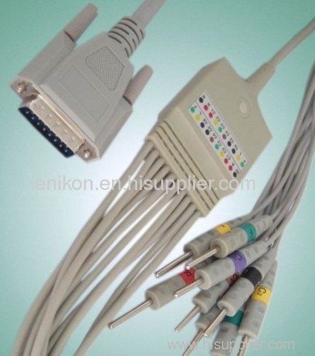 Nihon Kohden 10-Lead EKG Cable with Leadwires