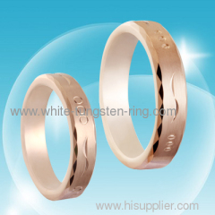Couple's Tungsten Gold Engagement Bands