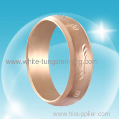 5MM Rose Gold Tungsten Ring Fashion Jewelry Rings for Wedding