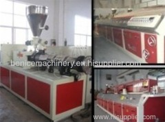 Plastic profile extrusion machine