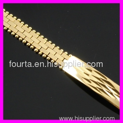 FJ shiny 18K gold plated bracelet