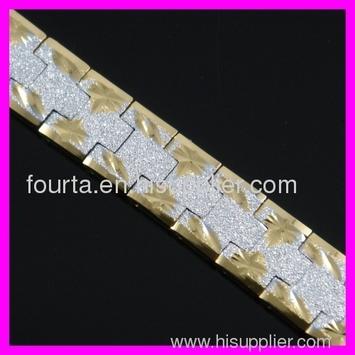 FJ two colors 18K gold plated bracelet
