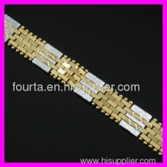 18K double color separation plated bracelet