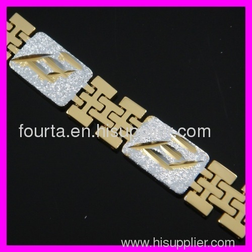 two colors 18K gold plated bracelet