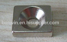 neodymium iron boron hole magnet block