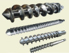 Rubber machine screw barrel