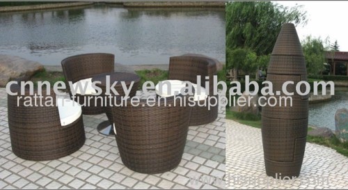 outdoor rattan furniture round sofa set