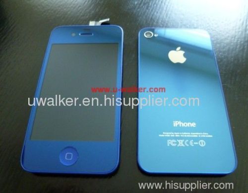 electroplating mirror iPhone 4 lcd with digitizer&back cover assembly