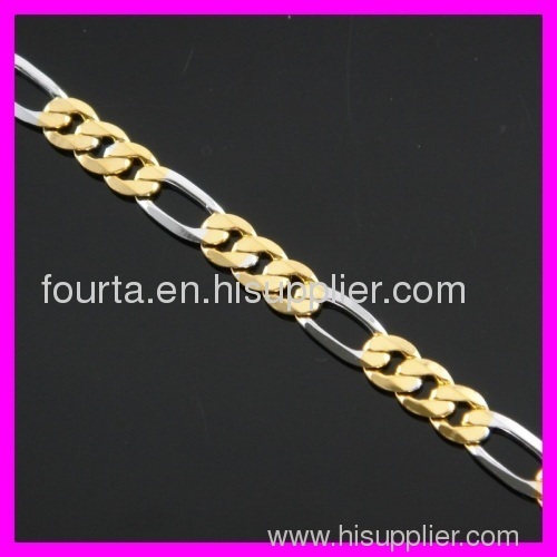 FJ two colors 18K gold plated bracelet IGP