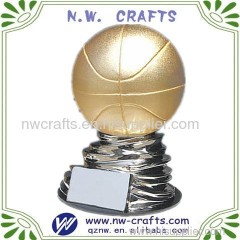 3D Shiny Gold Basetball Sports Trophy