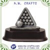 Triangle billiards ball trophy statue
