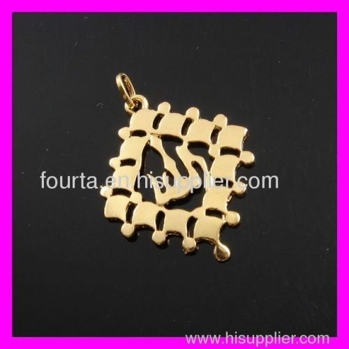18K gold plated copper muslim pendant