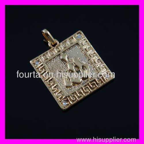 copper 18k gold plating muslem pendant 1620093