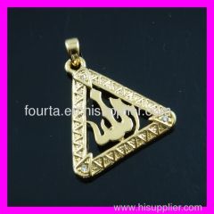 brass 18k gold plating mideast pendant 1620095