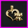 18K gold plated heart zircon pendant 1620146