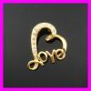 18K gold plated love heart pendant 1620149