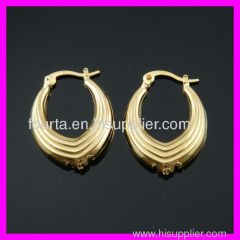 FJ simple 18k gold plated earring