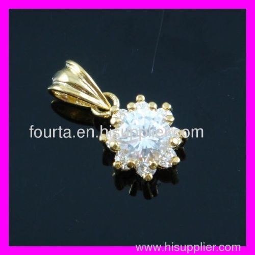 Zircon gold plated pendant