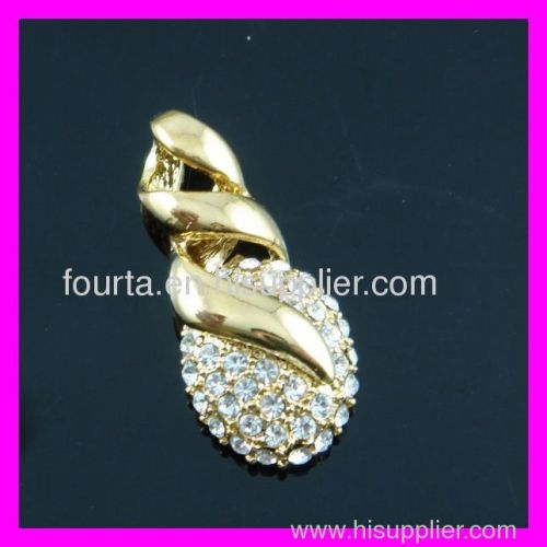 18K golden plated zircon pendant