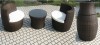 rattan outdoor furniture dinner set with 2 chairs