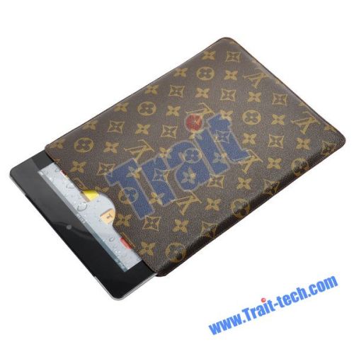 New LV Pattern Leather Pouch Case Cover for iPad 2