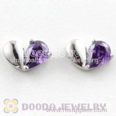 Cheap silver stud earrings wholesale with cubic zirconia