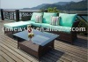 Wicker outdoor sofa furniture American style flower weaving