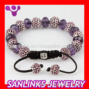 Fashion Shamballa Bracelets With Alloy And Swarovski Crystal Beads