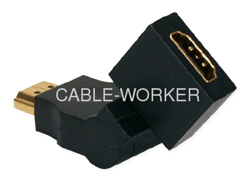 HDMI 1.3 720p/1080p HDTV Male to Female PortSaver Swivel Adaptor