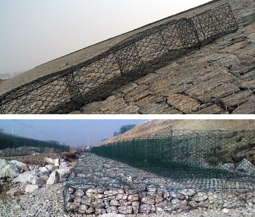 What type of rock fill is recommended for gabions