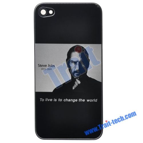 New Steve Jobs Battery Cover Housing Case for iPhone 4