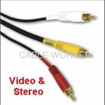 3 RCA Video and Stereo Composite Cables