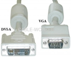 DVI-A (Digital Visual Interface) Analog Male to HD15 Male (VGA)