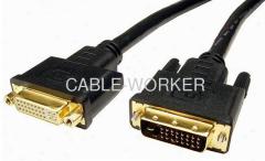 DVI-D dual link to DVI-I dual link male to female cable