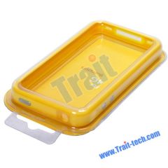 TPU Bumper Case for iPhone 4 (Yellow and White)