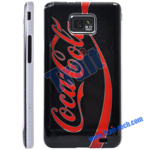 Famous Brand Skin Plastic Hard Case Cover for Samsung Galaxy S2 i9100 Wholesale(Black + red)