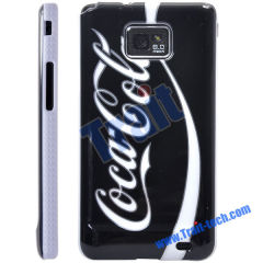 Famous Brand Skin Plastic Hard Case Cover for Samsung Galaxy S2 i9100 Wholesale(Black + White)