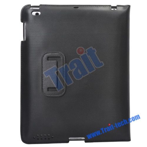 New Leather Stand Case for iPad 2 (Black)